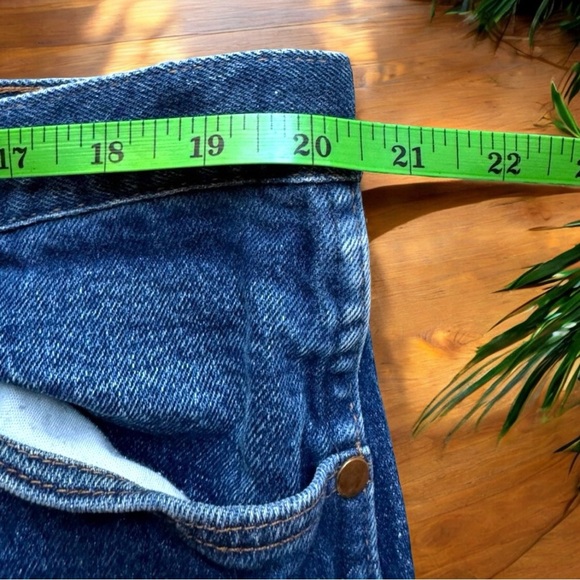 VINTAGE WRANGLER Straight Leg Classic Denim Blue Jeans - 42x34 - Picture 9 of 14